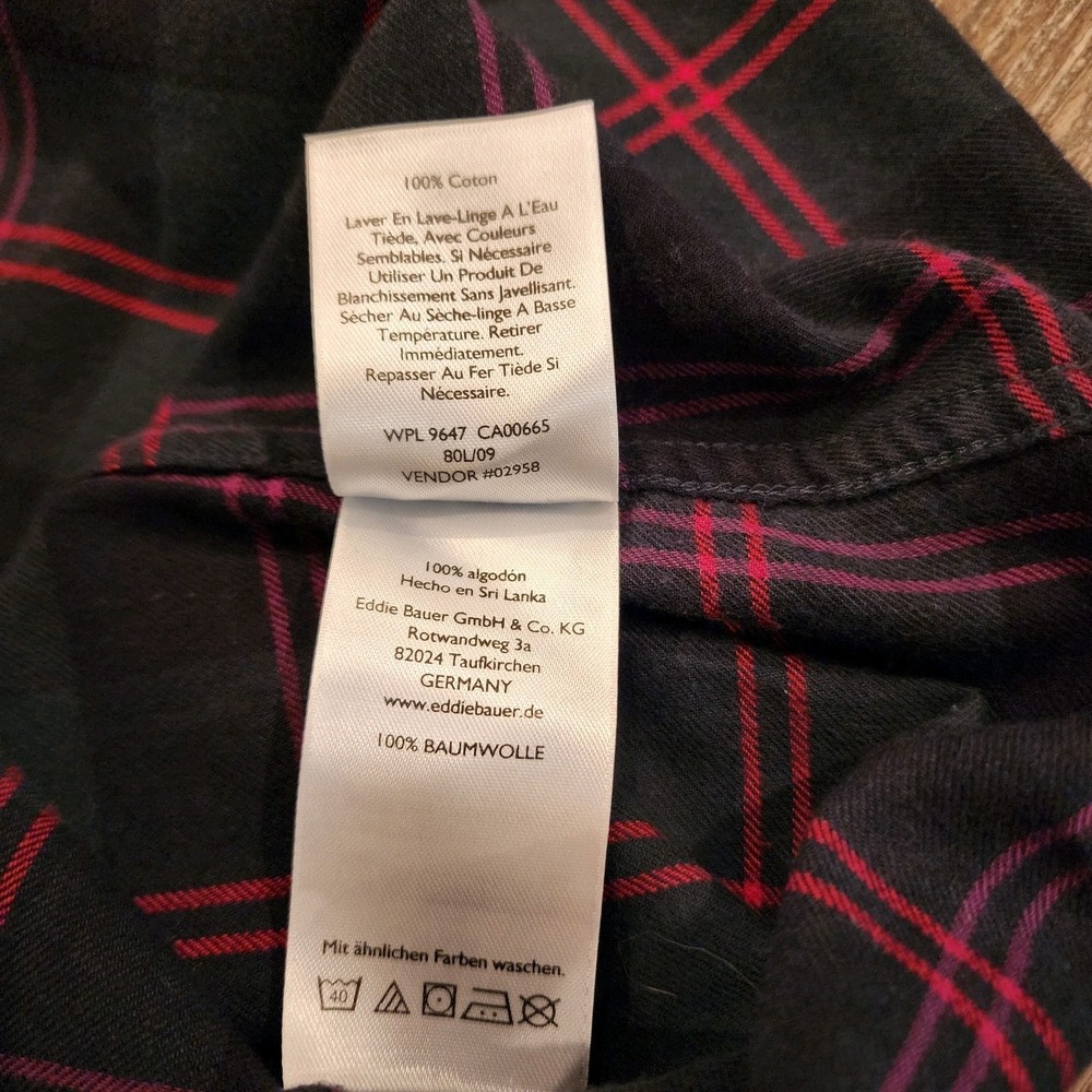 Eddie Bauer XL Classic Flannel Shirt Plaid Cozy Outdoor Preppy Rustic Holiday - Picture 13 of 16